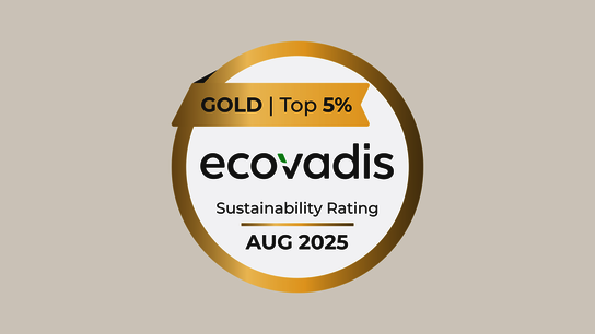 EcoVadis Gold Certificate