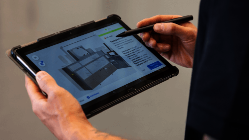 Körber Academy Platform training lesson on tablet