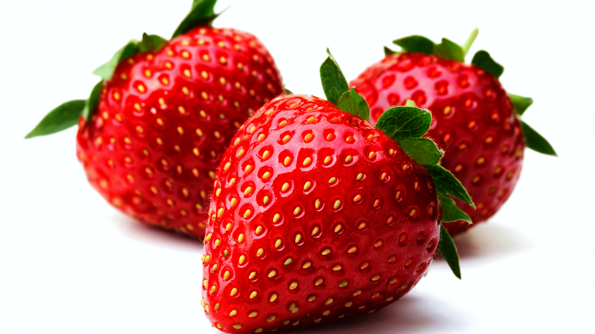 Three strawberries