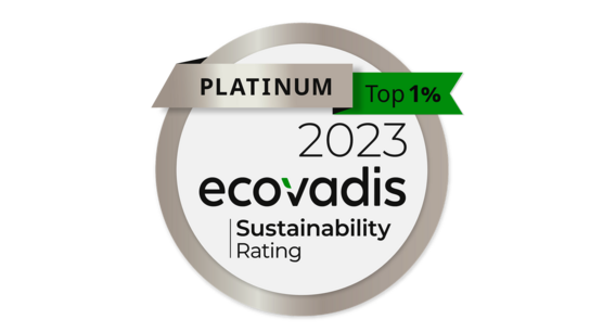 EcoVadis Platinum Certificate